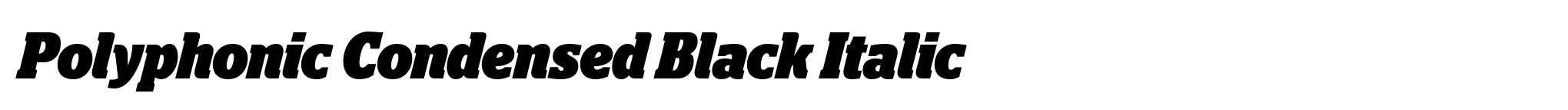 Polyphonic Condensed Black Italic image